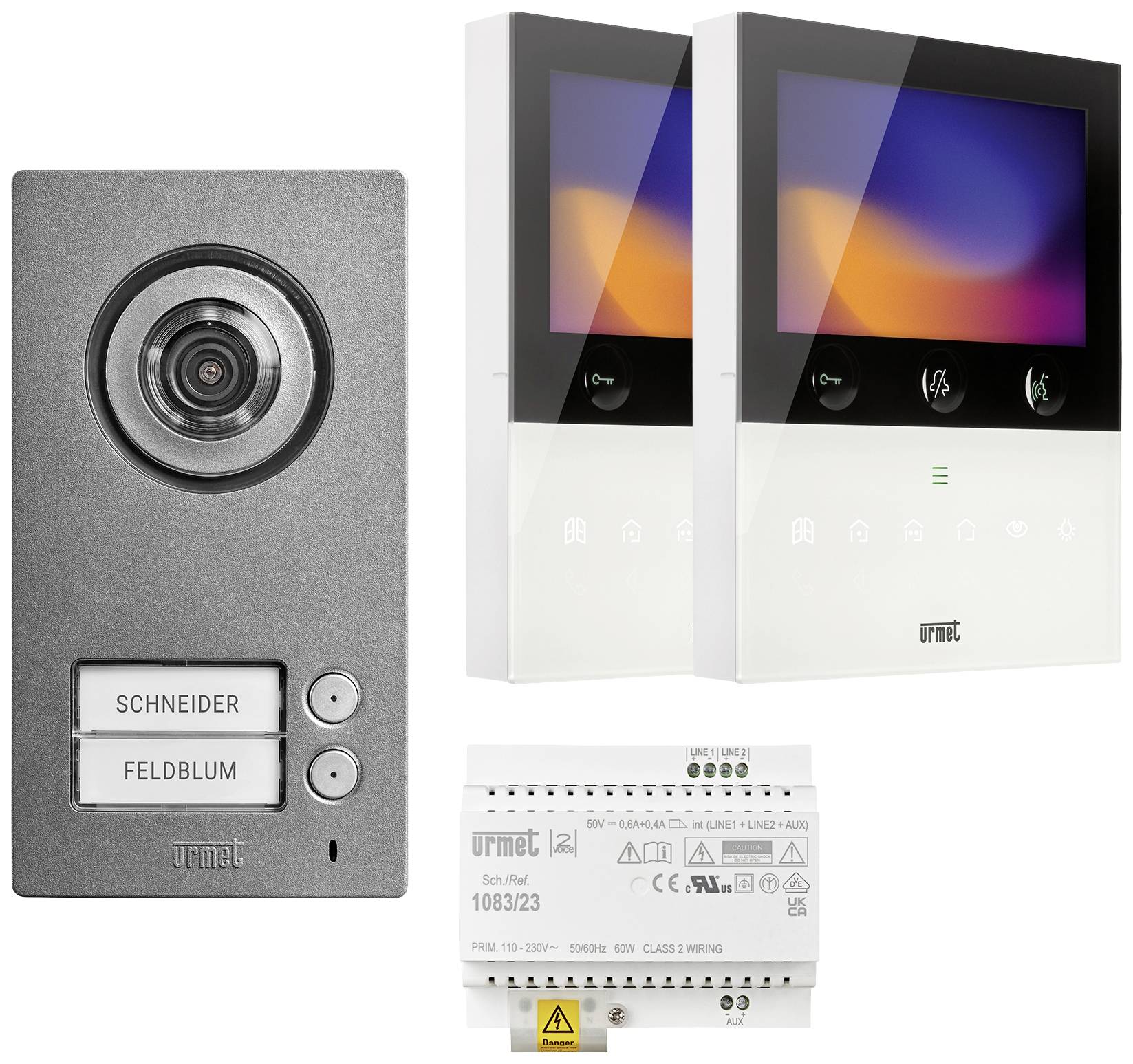 Urmet SET 1784/726 - 2Voice Comfort Plus Video-Türsprechanlage Komplett-Set