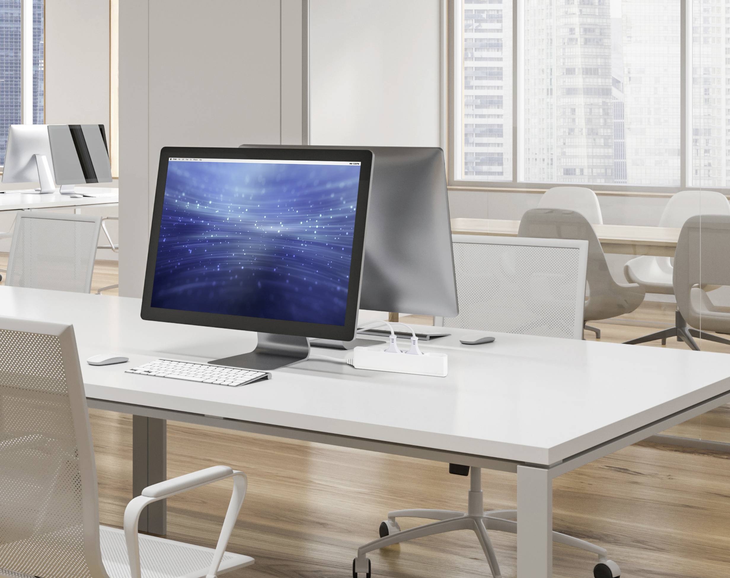 Sygonix SY-5806878 Steckdosenleiste 4fach Weiß Eurostecker 1St.