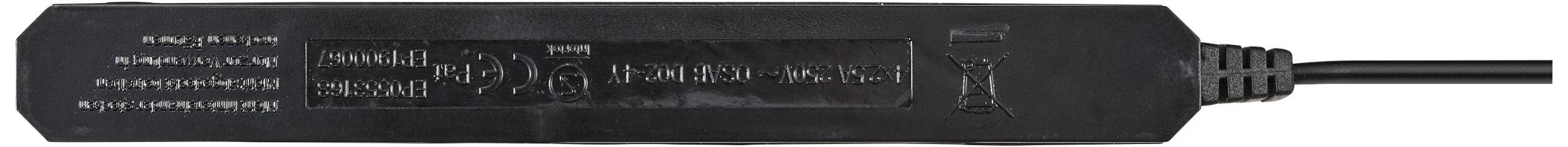 Sygonix SY-5806880 Steckdosenleiste 4fach Schwarz Eurostecker 1St.