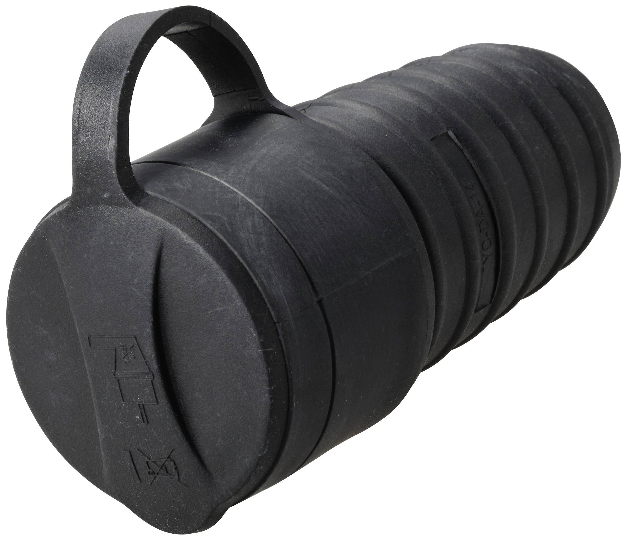 Sygonix SY-5806882 Schutzkontaktkupplung Gummi 250 V/AC Schwarz IP44