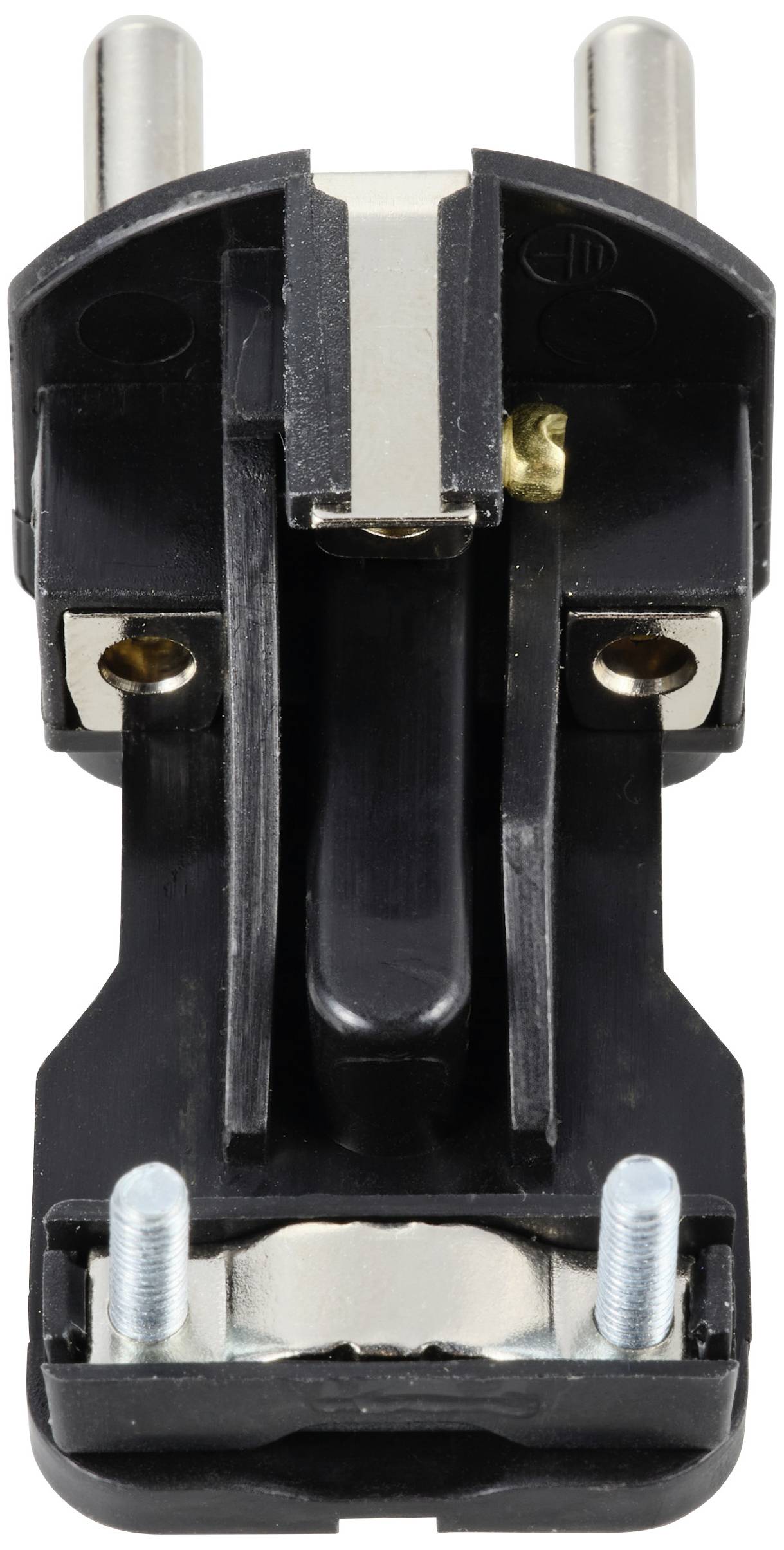 Sygonix SY-5806884 Schutzkontaktstecker Gummi 250 V/AC Schwarz IP44