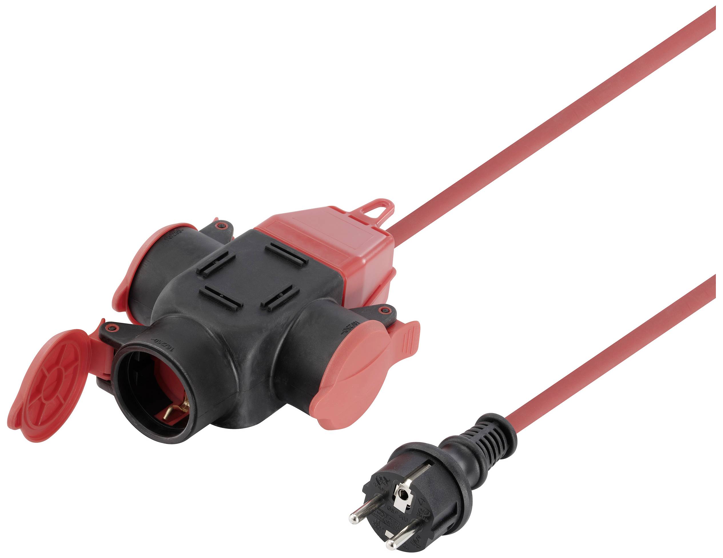 Sygonix SY-5806890 Strom Verlängerungskabel 16A Rot 10.00m H07RN-F 3G 1,5mm² witterungsbeständig