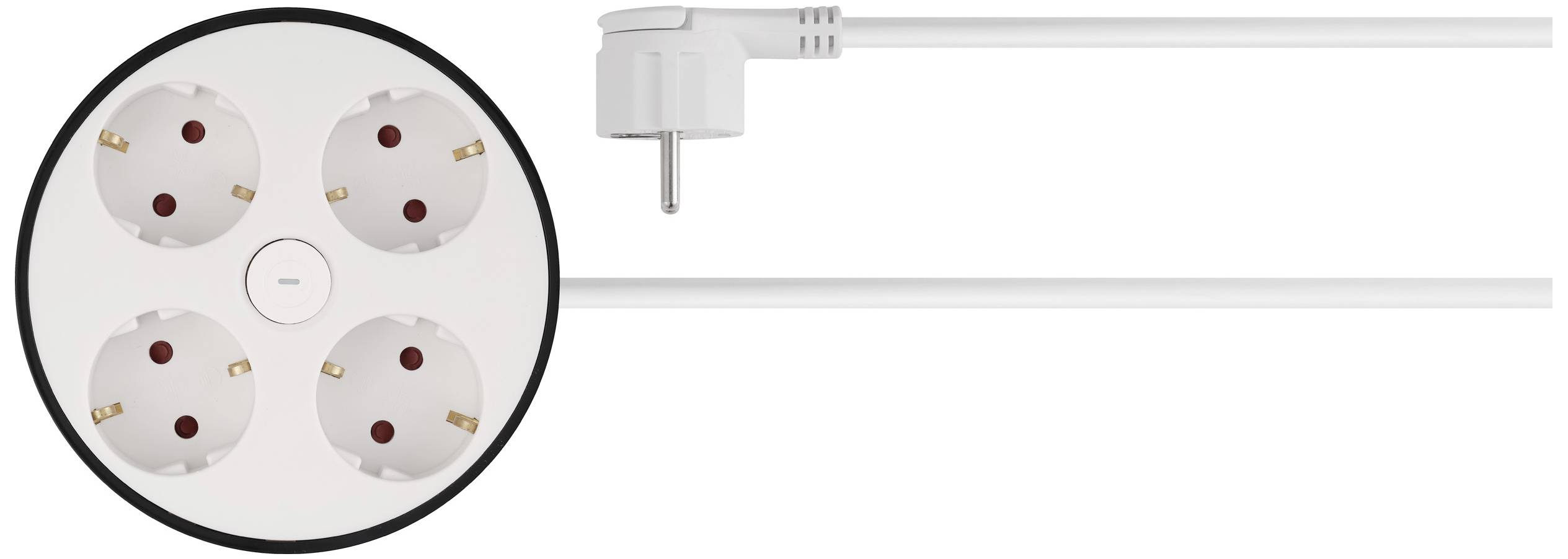 Sygonix SY-5806892 Kabeltrommel 1.50m Weiß Schutzkontakt-Stecker