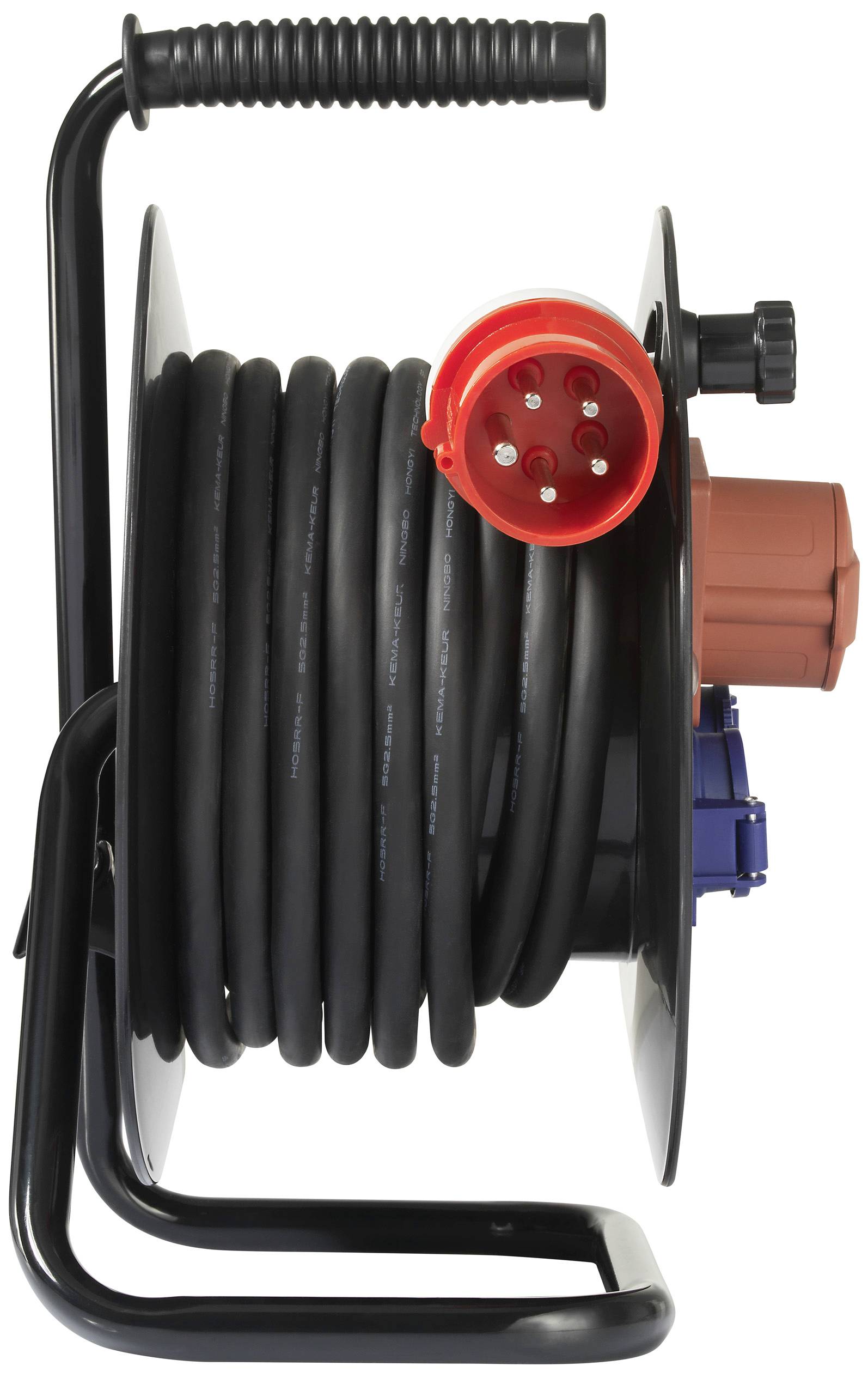 Sygonix SY-5806894 Kabeltrommel 25m Schwarz CEE-Stecker 16A 5polig