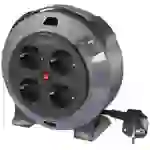 Sygonix SY-5806896 Kabeltrommel 5m Schwarz Schutzkontakt-Stecker Sygonix SY-5806896 Kabeltrommel 5m Schwarz Schutzkontakt-Stecker