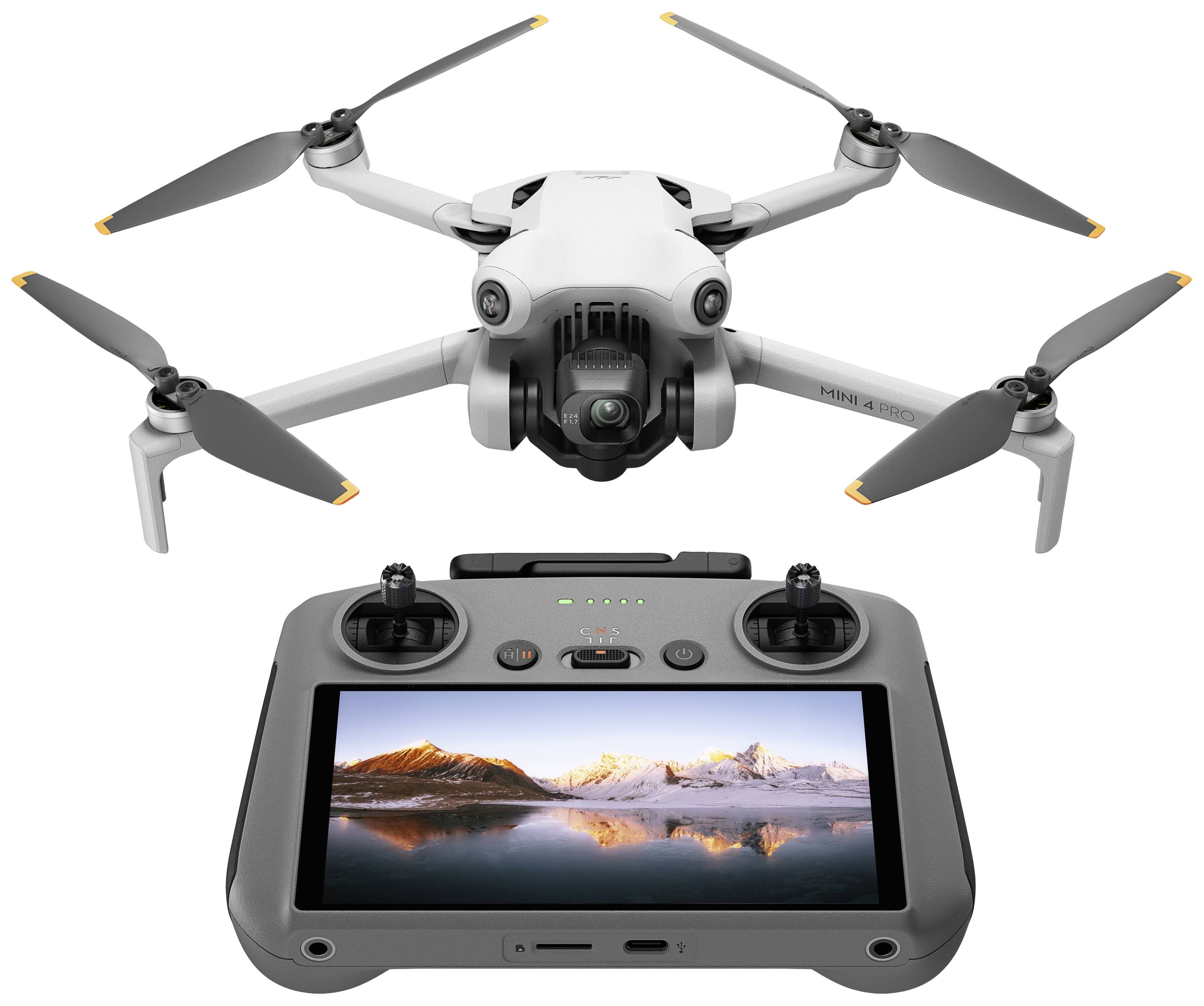 DJI Mini 4 Pro Fly More Combo inkl. Smart Controller Quadrocopter RtF Kameraflug Hellgrau (matt)