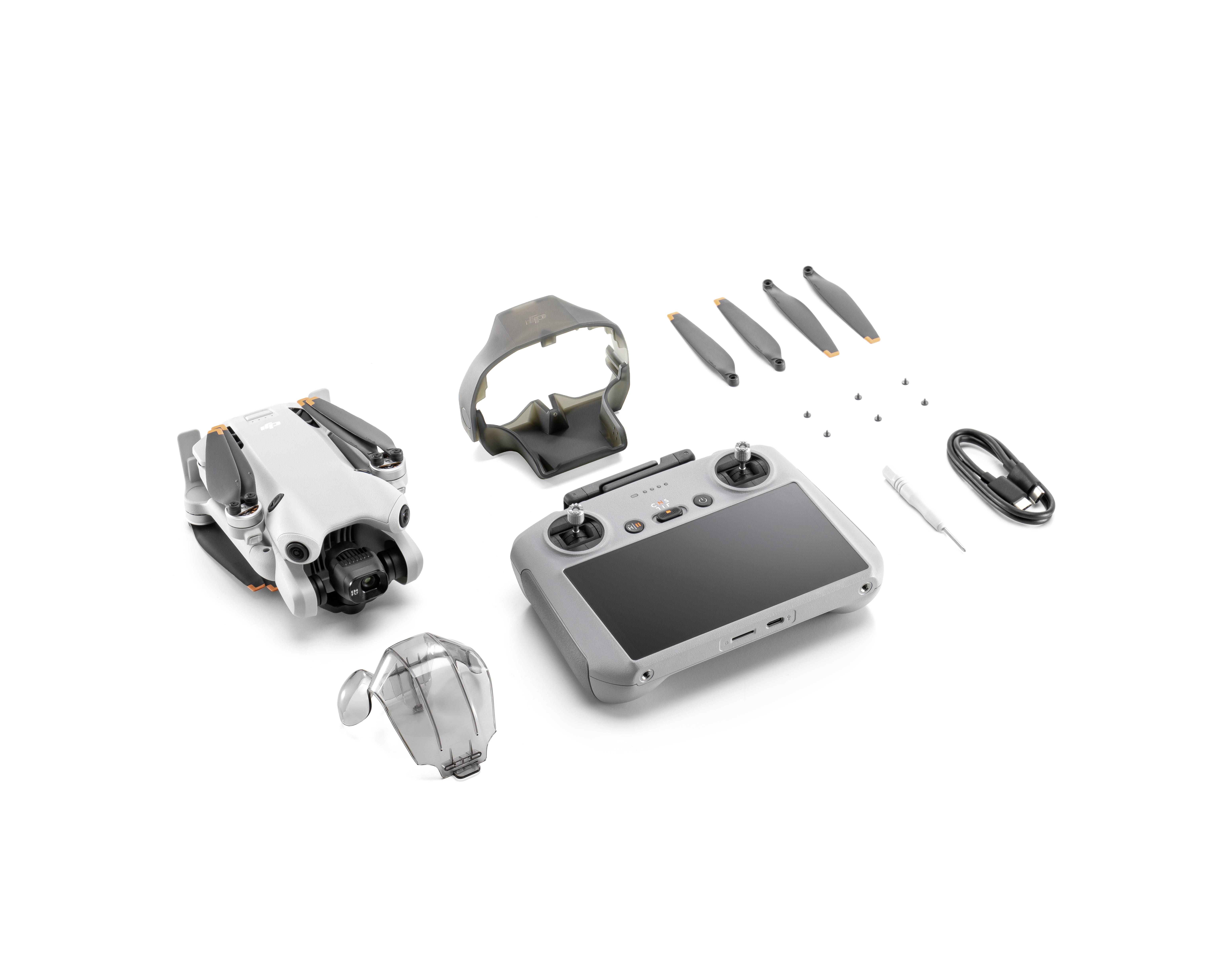 DJI Mini 4 Pro (DJI RC 2) inkl. Smart Controller Quadrocopter RtF Kameraflug Hellgrau (matt)