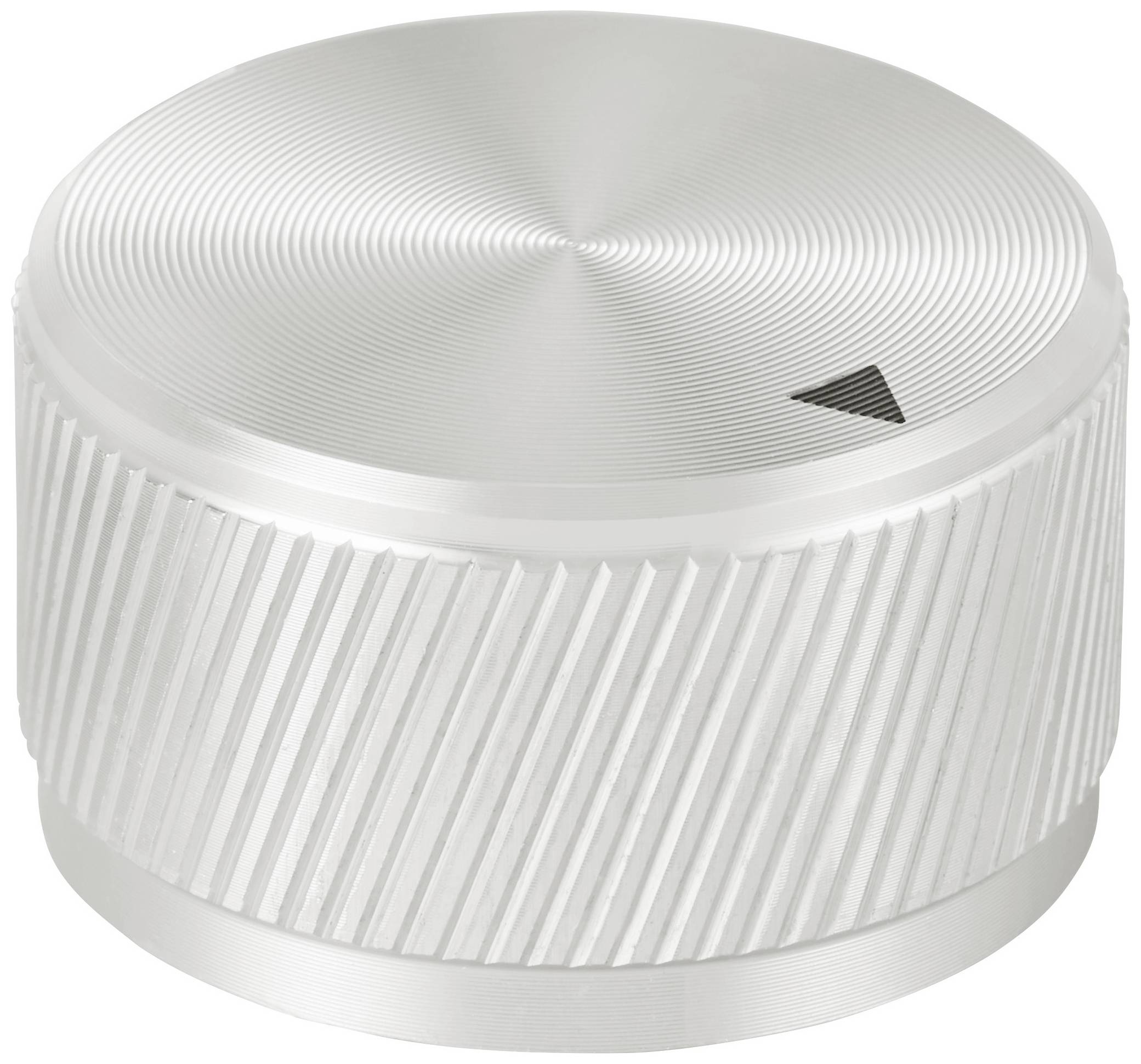 TRU COMPONENTS TC-11613820 Drehknopf mit Knopfmarkierung Silber (Ø x H) 30mm x 17mm Aluminium 1St.