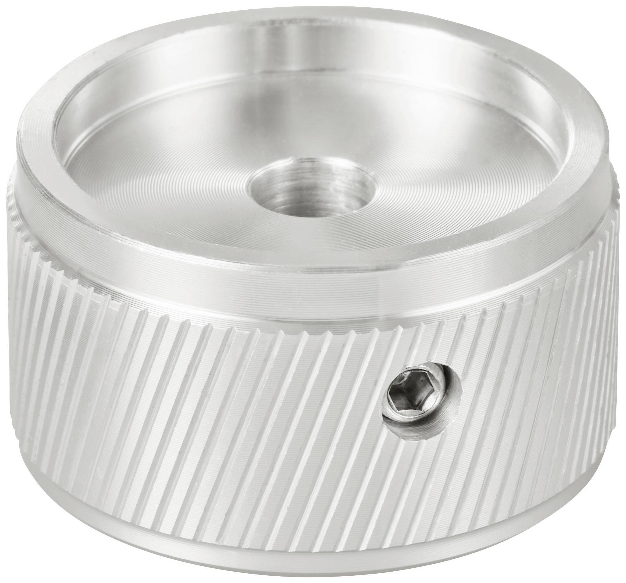 TRU COMPONENTS TC-11613820 Drehknopf mit Knopfmarkierung Silber (Ø x H) 30mm x 17mm Aluminium 1St.