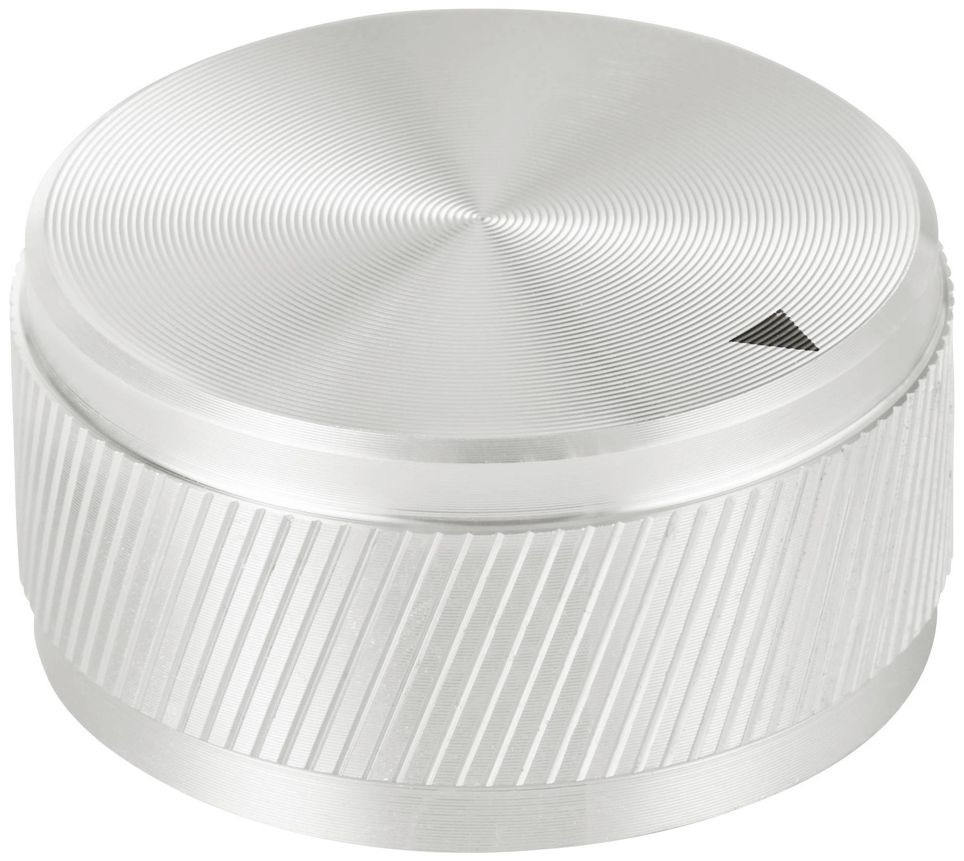 TRU COMPONENTS TC-11613824 Drehknopf mit Knopfmarkierung Silber (Ø x H) 34mm x 17mm Aluminium 1St.