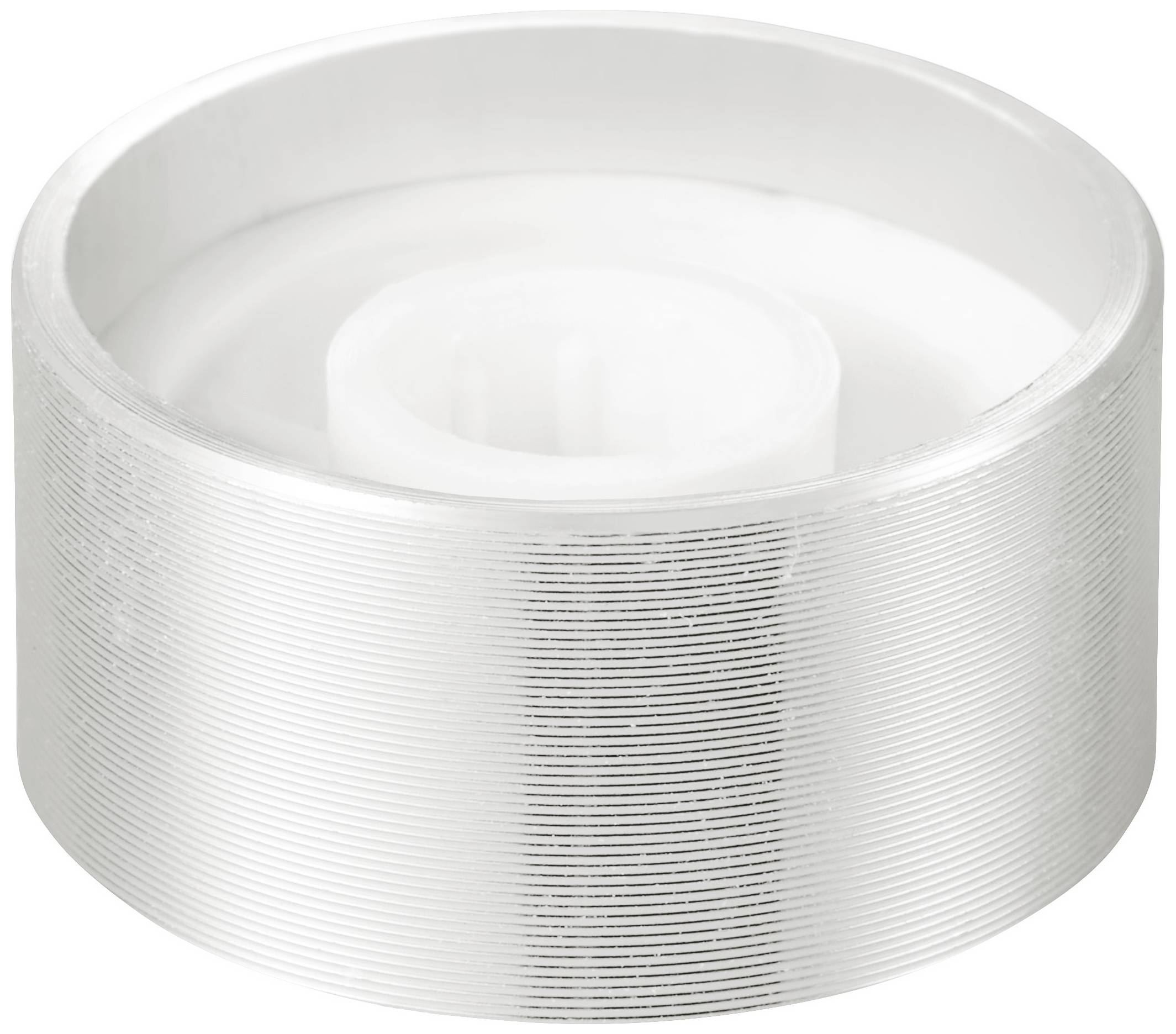 TRU COMPONENTS TC-11613828 Drehknopf mit Knopfmarkierung Silber (Ø x H) 20mm x 10mm Aluminium, Plastik
