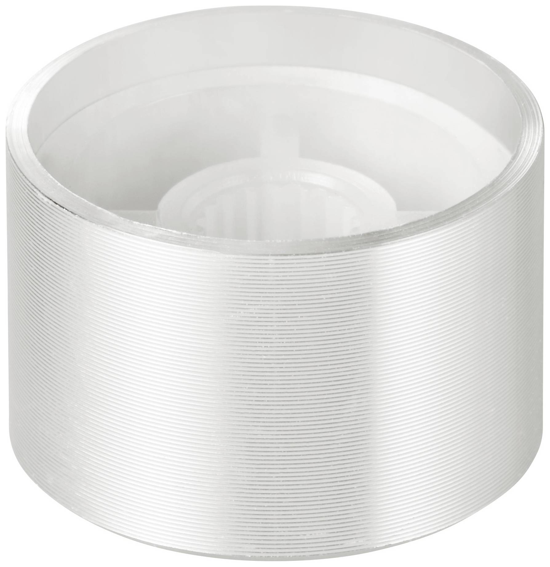 TRU COMPONENTS TC-11613836 Drehknopf mit Knopfmarkierung Silber (Ø x H) 20mm x 13mm Aluminium, Plastik
