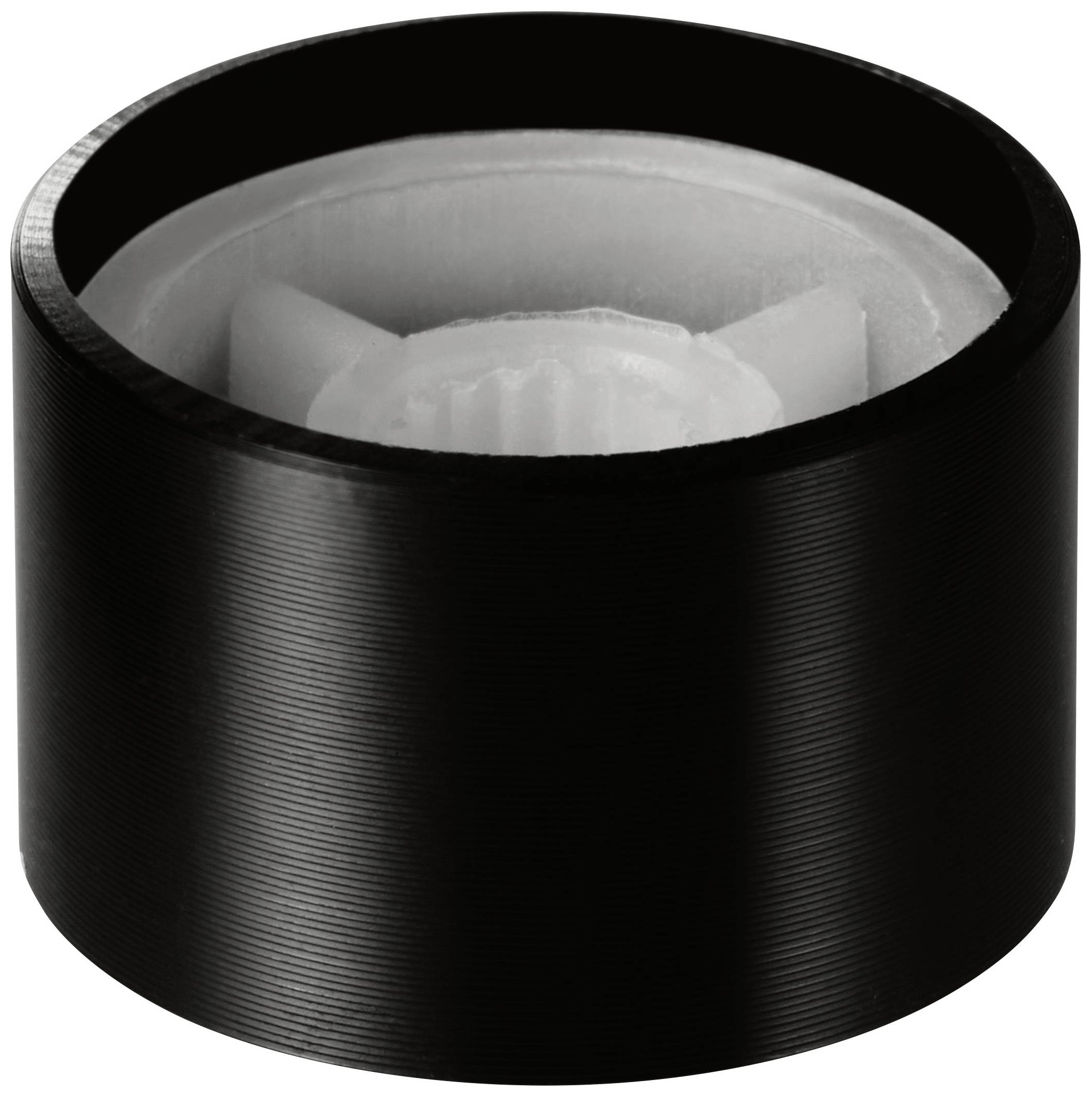 TRU COMPONENTS TC-11613840 Drehknopf mit Knopfmarkierung Schwarz (Ø x H) 20mm x 13mm Aluminium, Plastik