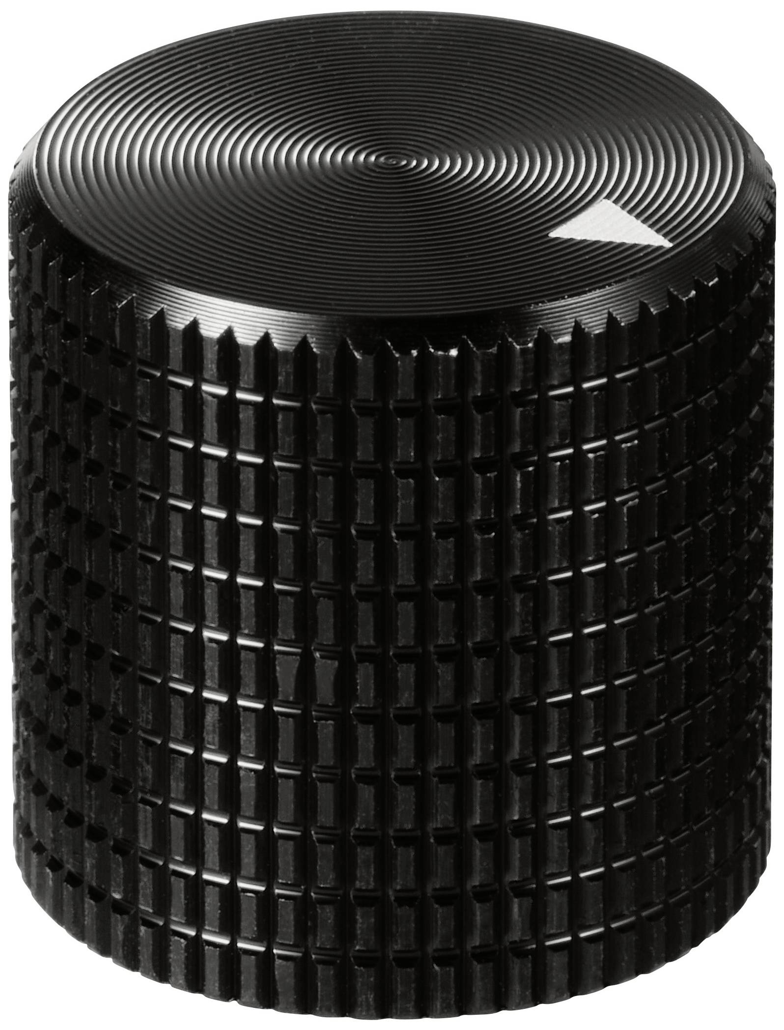 TRU COMPONENTS TC-11613844 Drehknopf mit Knopfmarkierung Schwarz (Ø x H) 17mm x 17mm Aluminium 1St.