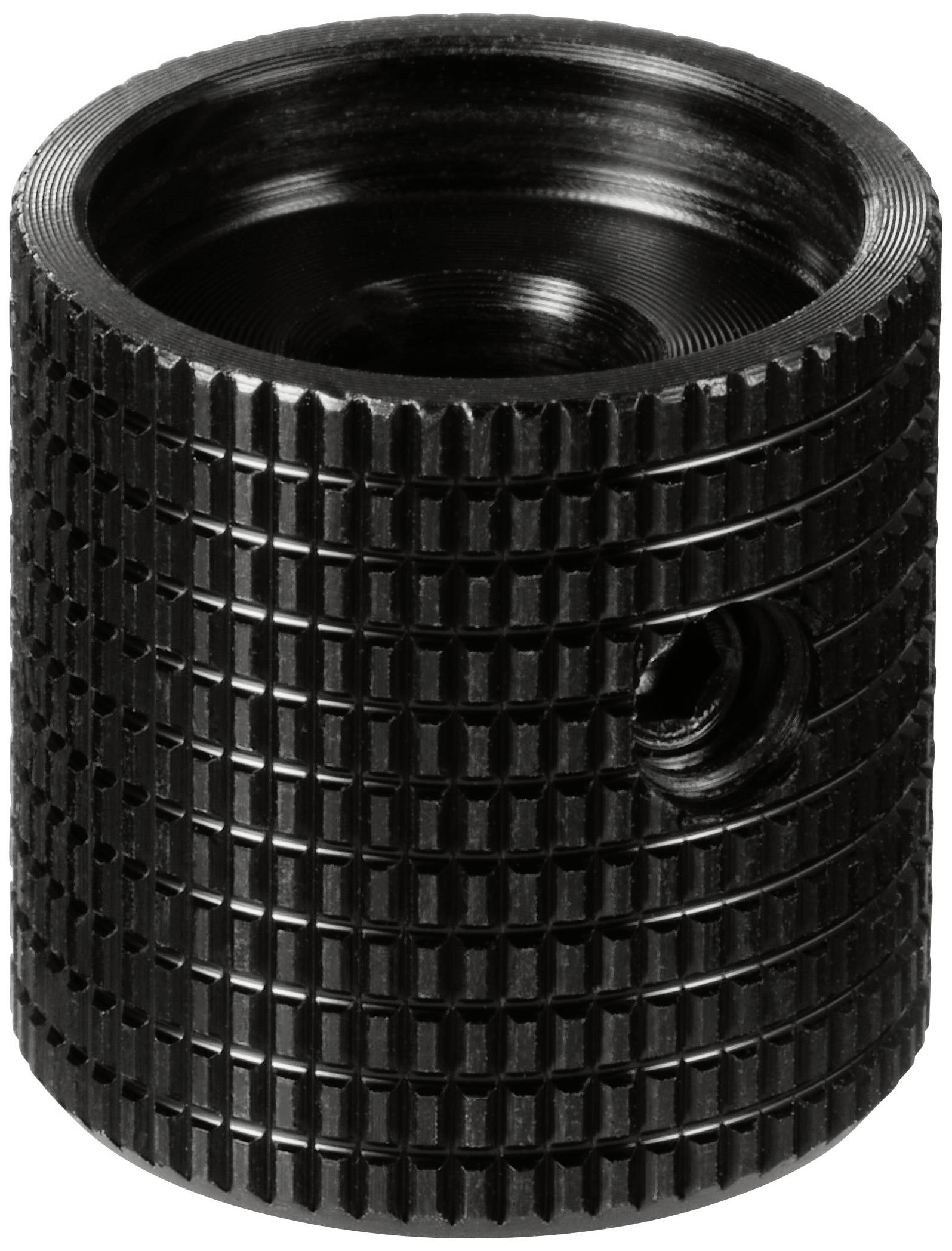 TRU COMPONENTS TC-11613844 Drehknopf mit Knopfmarkierung Schwarz (Ø x H) 17mm x 17mm Aluminium 1St.