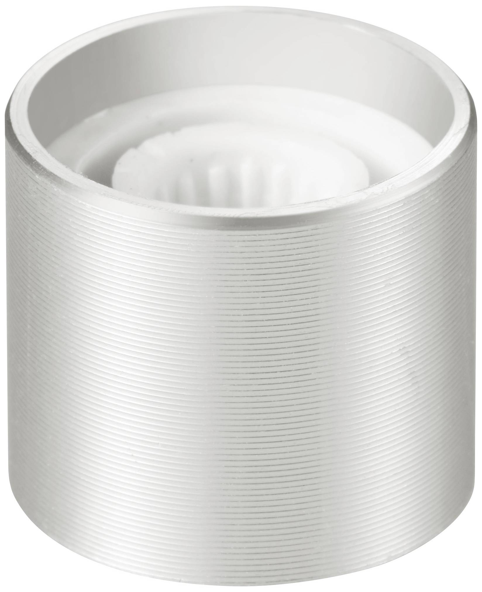 TRU COMPONENTS TC-11613860 Drehknopf mit Knopfmarkierung Silber (Ø x H) 15mm x 13mm Aluminium, Plastik