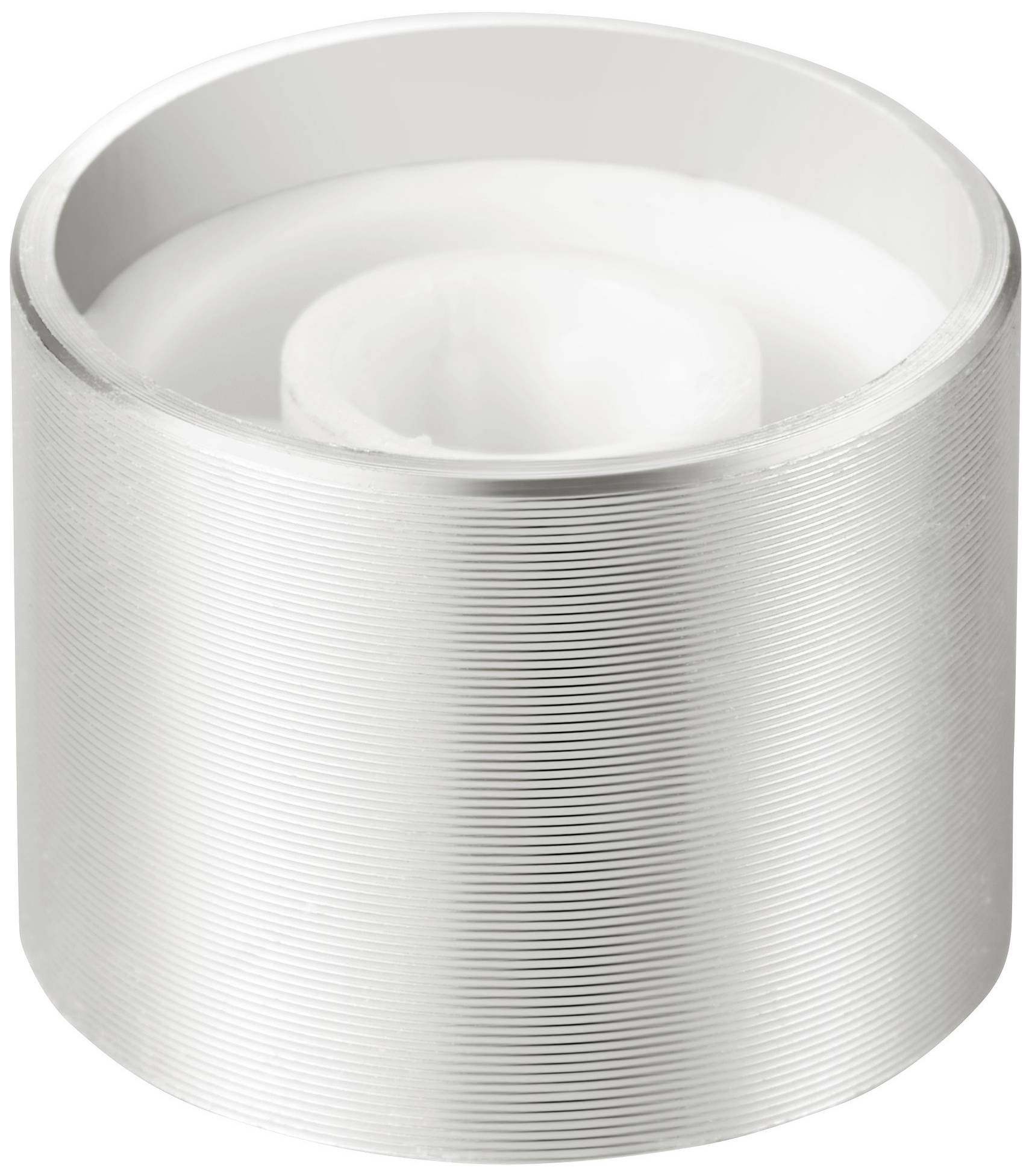 TRU COMPONENTS TC-11613868 Drehknopf mit Knopfmarkierung Silber (Ø x H) 17mm x 13mm Aluminium, Plastik