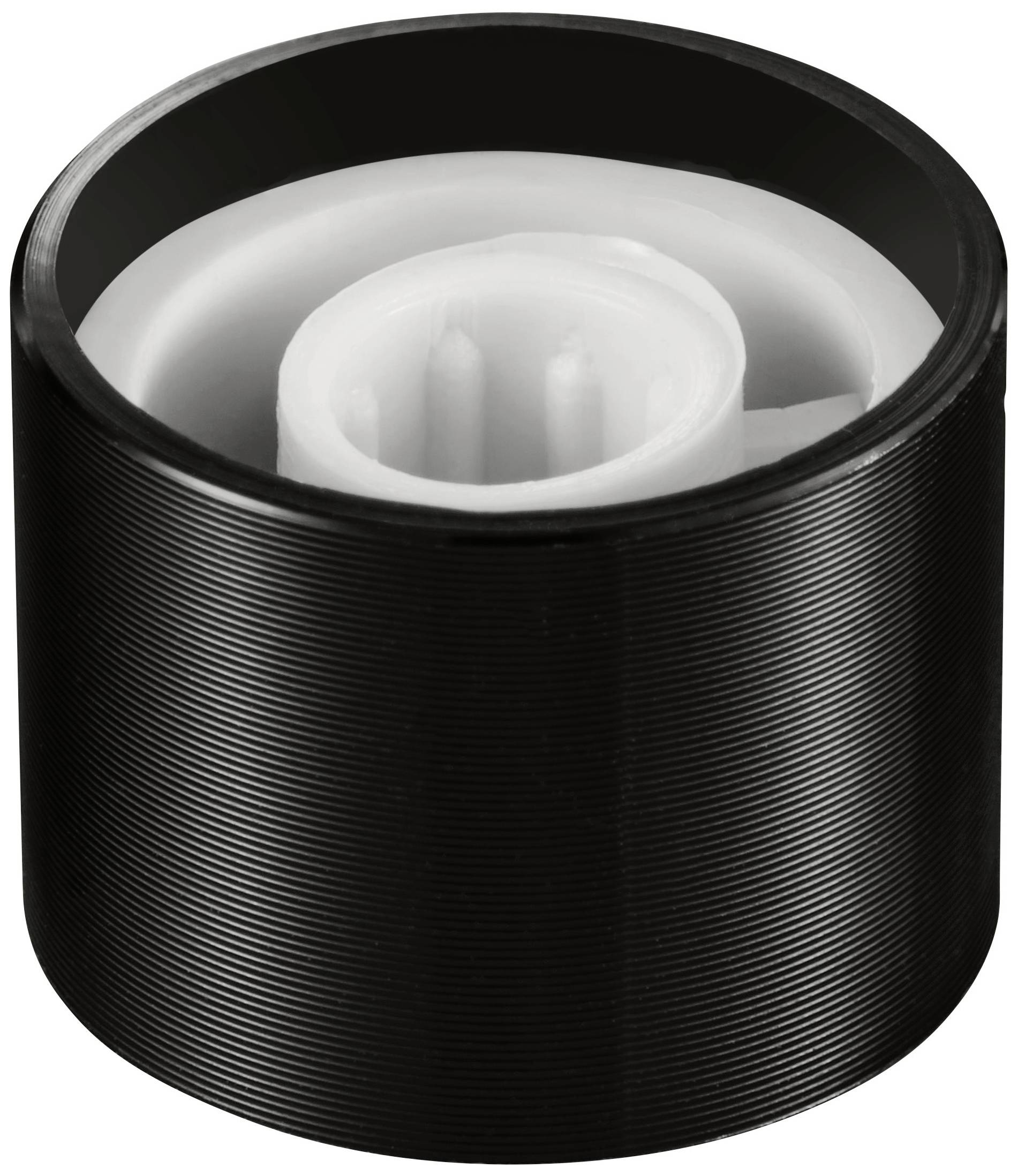 TRU COMPONENTS TC-11613872 Drehknopf mit Knopfmarkierung Schwarz (Ø x H) 17mm x 13mm Aluminium, Plastik