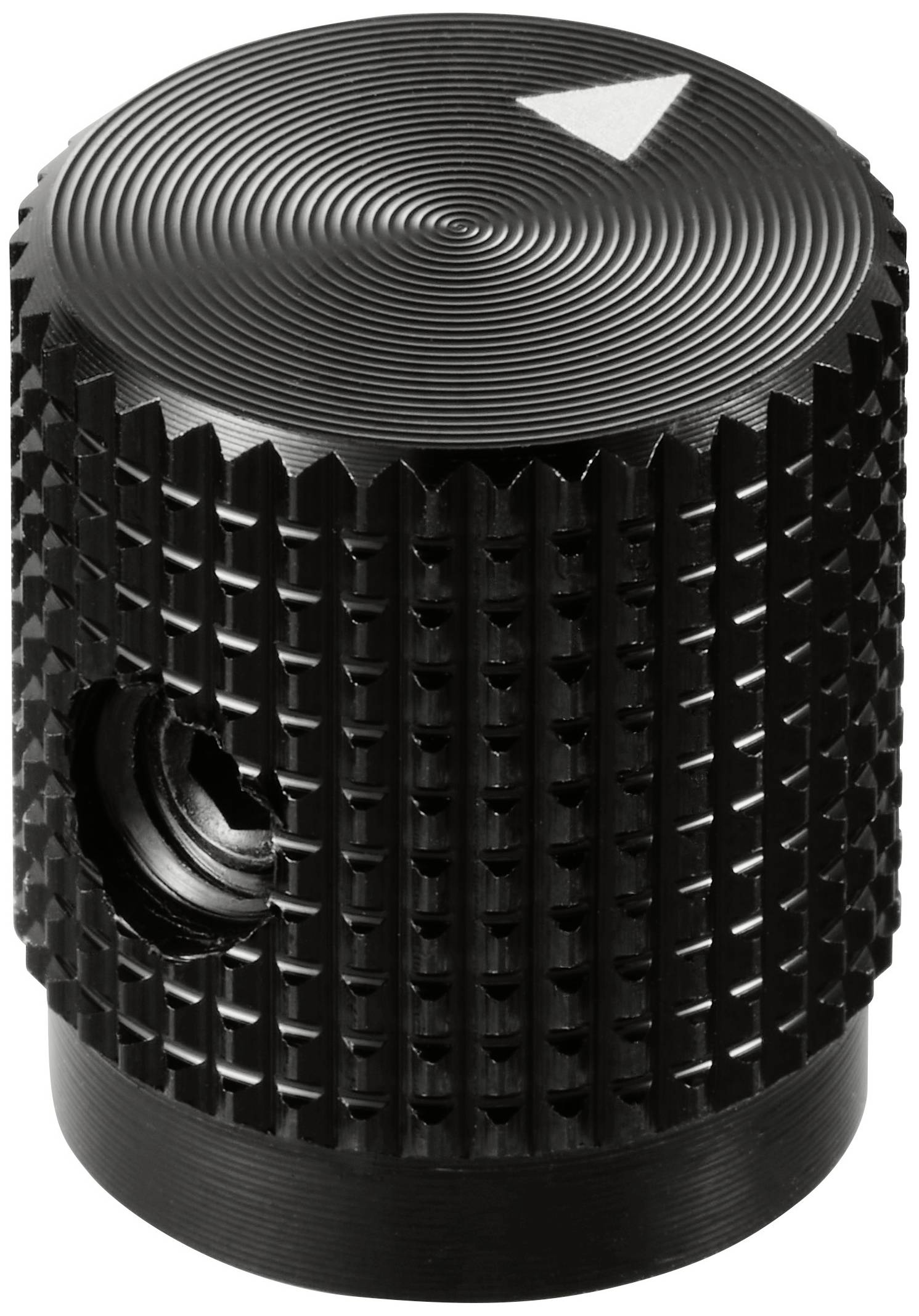 TRU COMPONENTS TC-11613876 Drehknopf mit Knopfmarkierung Schwarz (Ø x H) 14mm x 16mm Aluminium 1St.