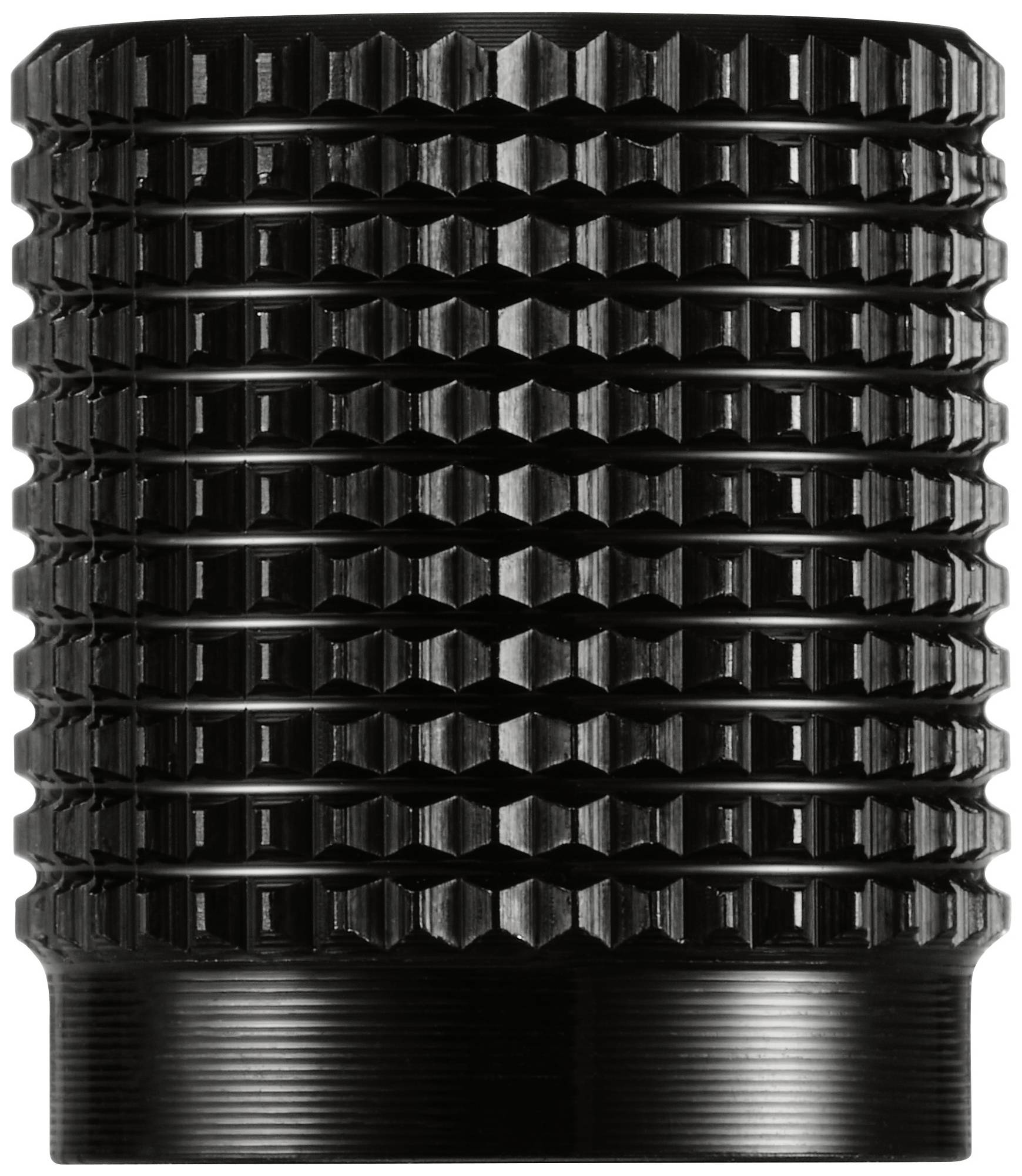 TRU COMPONENTS TC-11613876 Drehknopf mit Knopfmarkierung Schwarz (Ø x H) 14mm x 16mm Aluminium 1St.