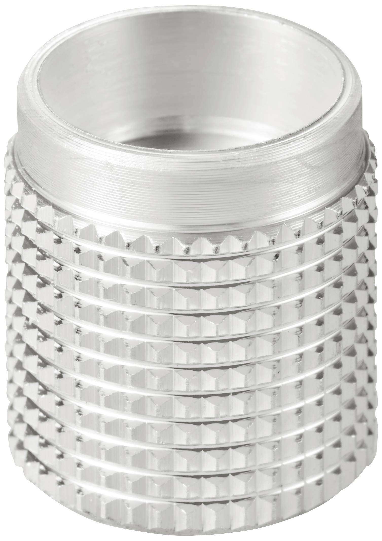 TRU COMPONENTS TC-11613880 Drehknopf mit Knopfmarkierung Silber (Ø x H) 14mm x 16mm Aluminium