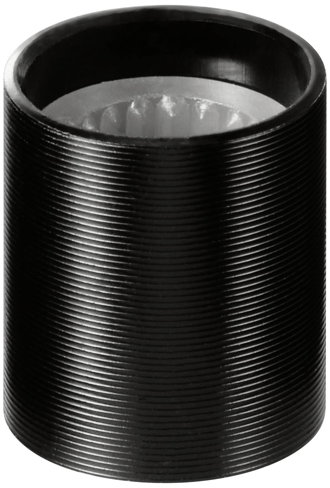 TRU COMPONENTS TC-11613892 Drehknopf mit Knopfmarkierung Schwarz (Ø x H) 10mm x 12mm Aluminium, Plastik