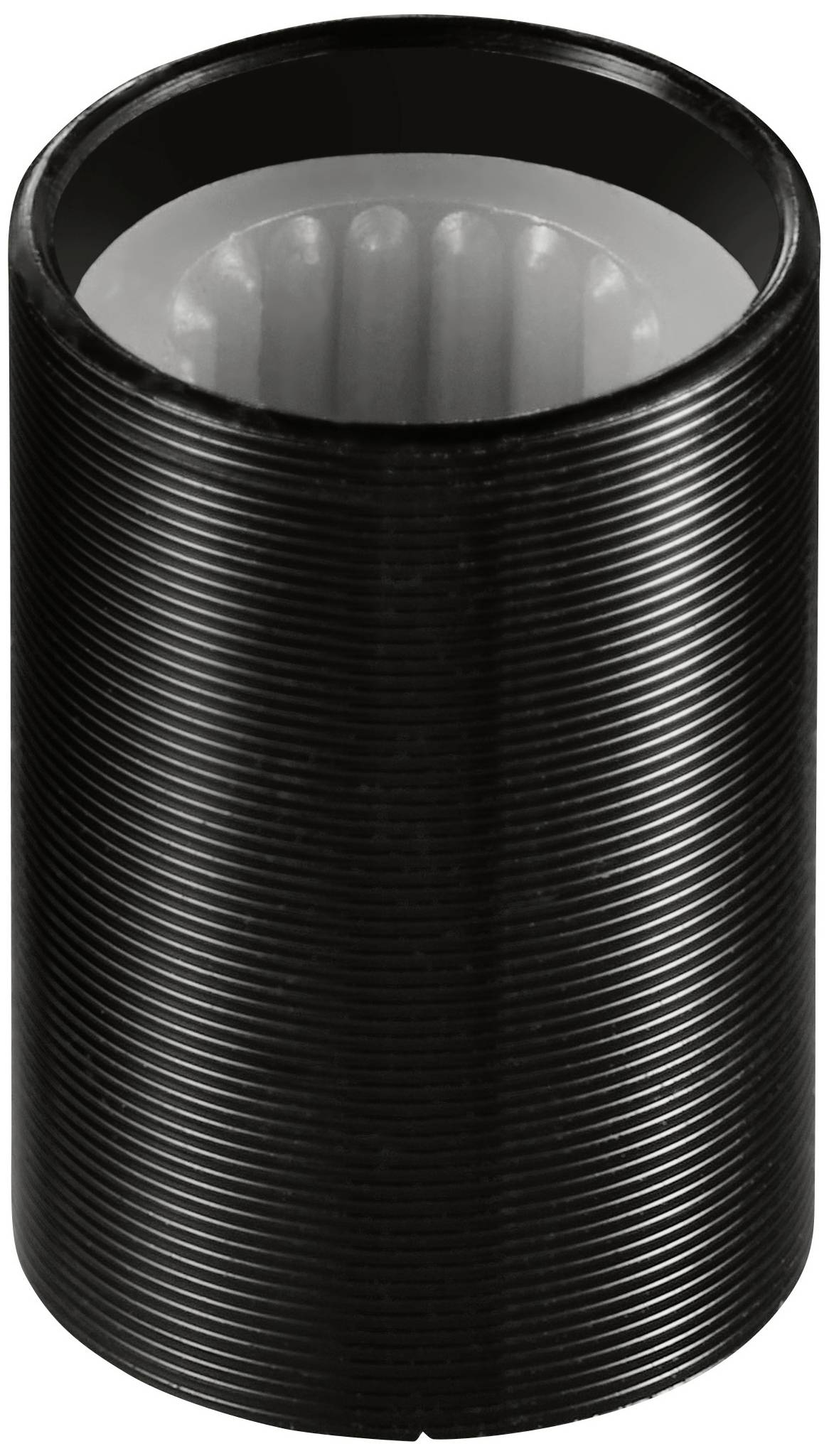 TRU COMPONENTS TC-11613896 Drehknopf mit Knopfmarkierung Schwarz (Ø x H) 10mm x 15mm Aluminium, Plastik