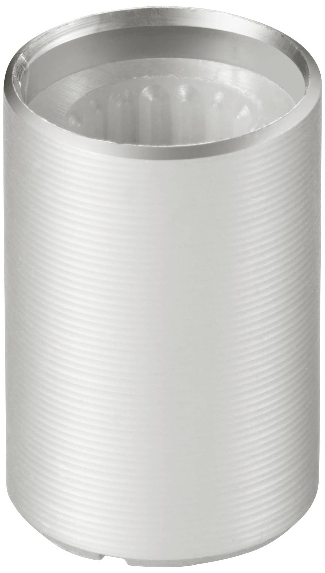 TRU COMPONENTS TC-11613900 Drehknopf mit Knopfmarkierung Silber (Ø x H) 10mm x 15mm Aluminium, Plastik