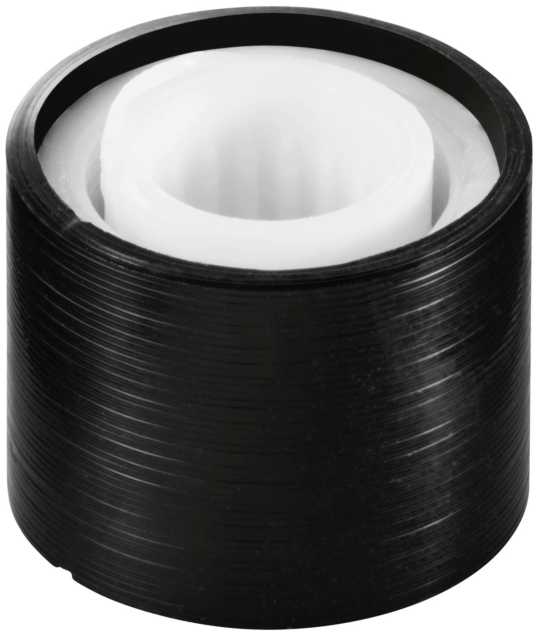 TRU COMPONENTS TC-11613908 Drehknopf mit Knopfmarkierung Schwarz (Ø x H) 13mm x 10mm Aluminium, Plastik