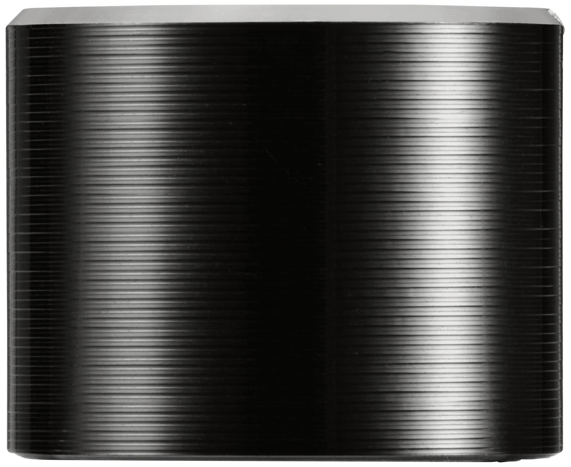 TRU COMPONENTS TC-11613908 Drehknopf mit Knopfmarkierung Schwarz (Ø x H) 13mm x 10mm Aluminium, Plastik