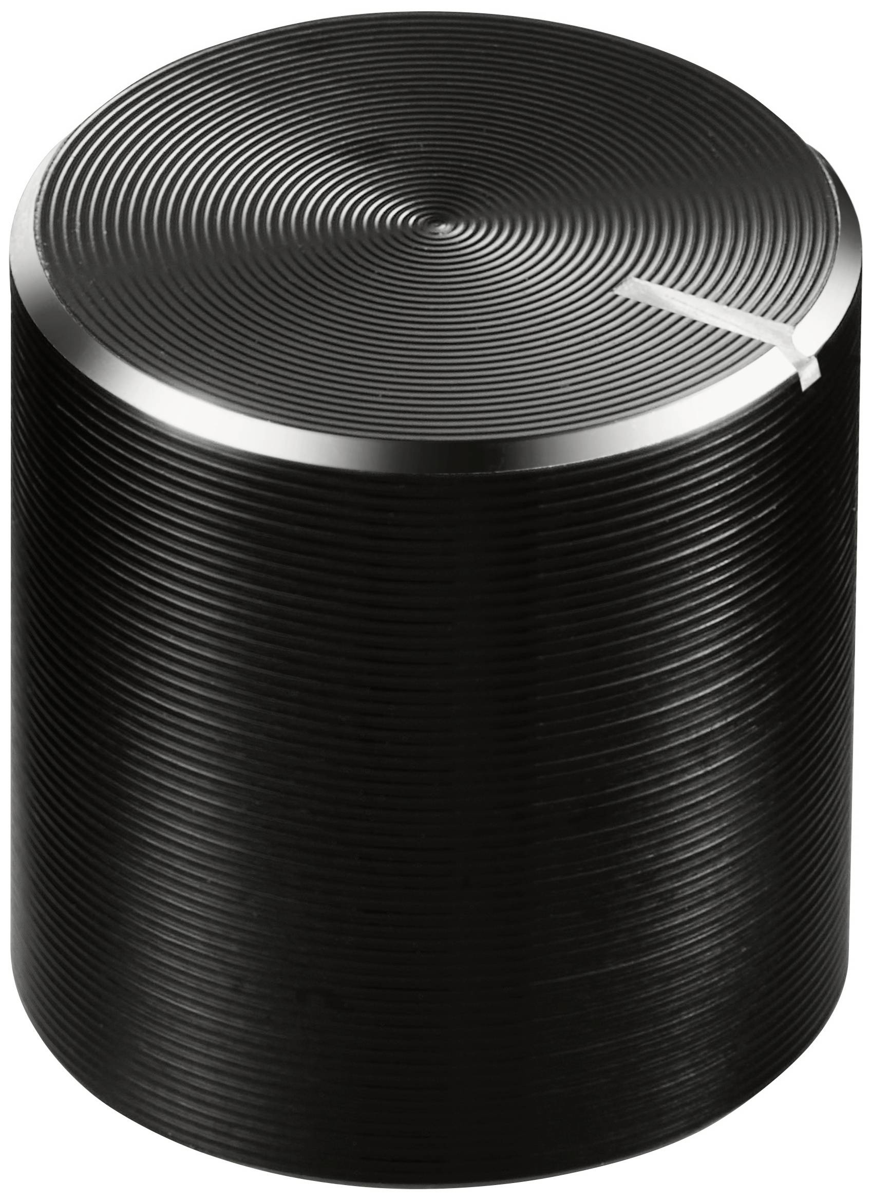 TRU COMPONENTS TC-11613916 Drehknopf mit Knopfmarkierung Schwarz (Ø x H) 13mm x 13mm Aluminium, Plastik