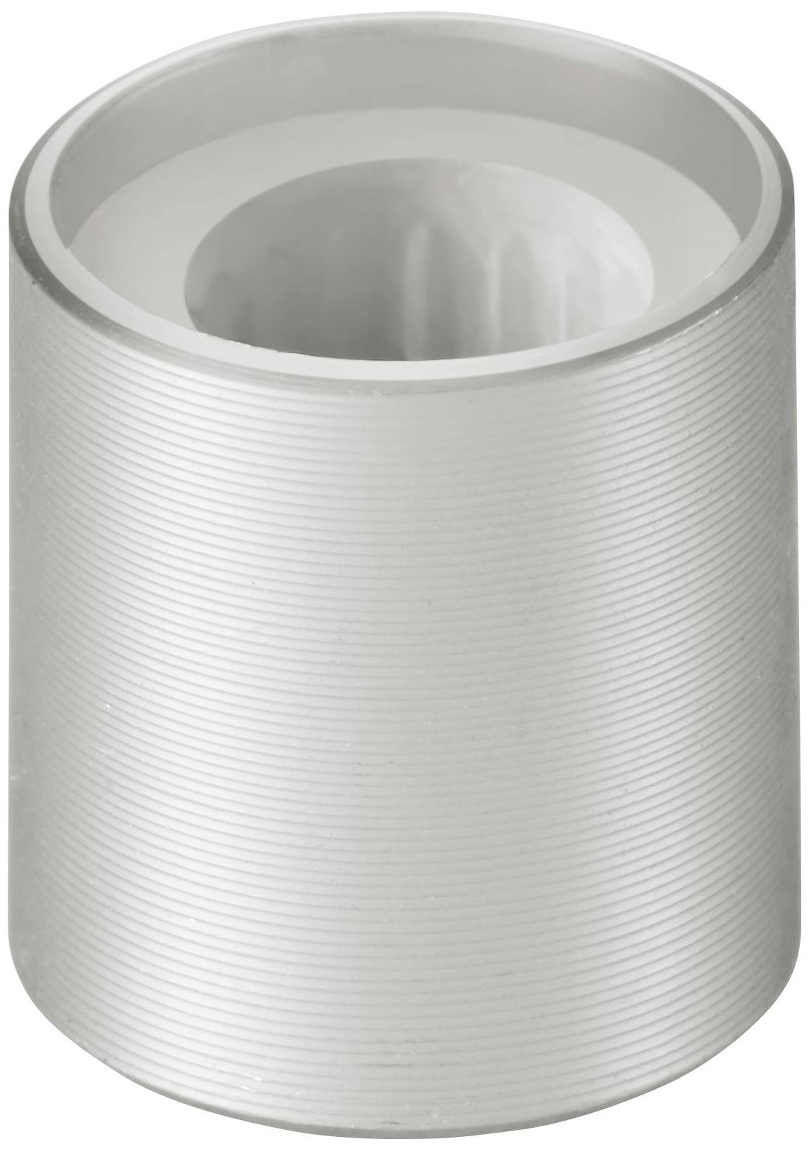 TRU COMPONENTS TC-11613920 Drehknopf mit Knopfmarkierung Silber (Ø x H) 10mm x 11mm Aluminium, Plastik