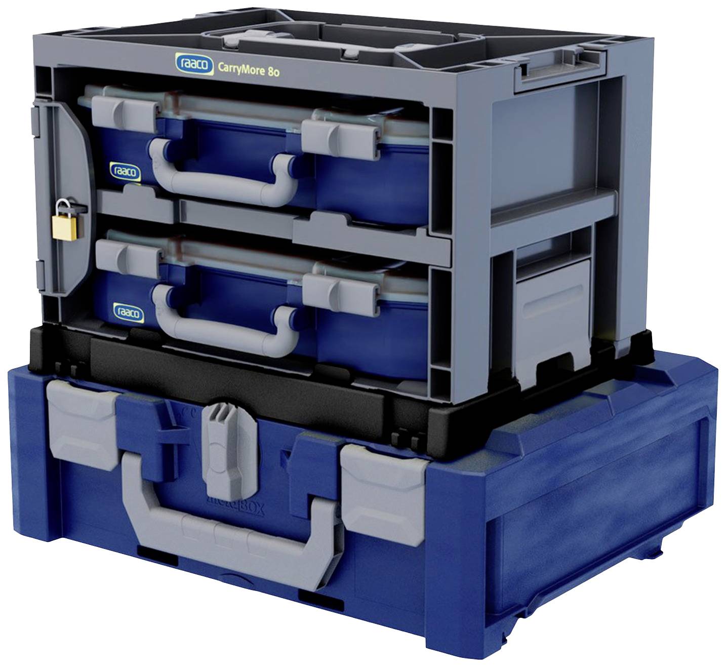 Raaco 147224 Verbindungplatte für Werkzeugkoffer CarryMore (B x H x T) 393 x 33 x 288mm Schwarz 1St.