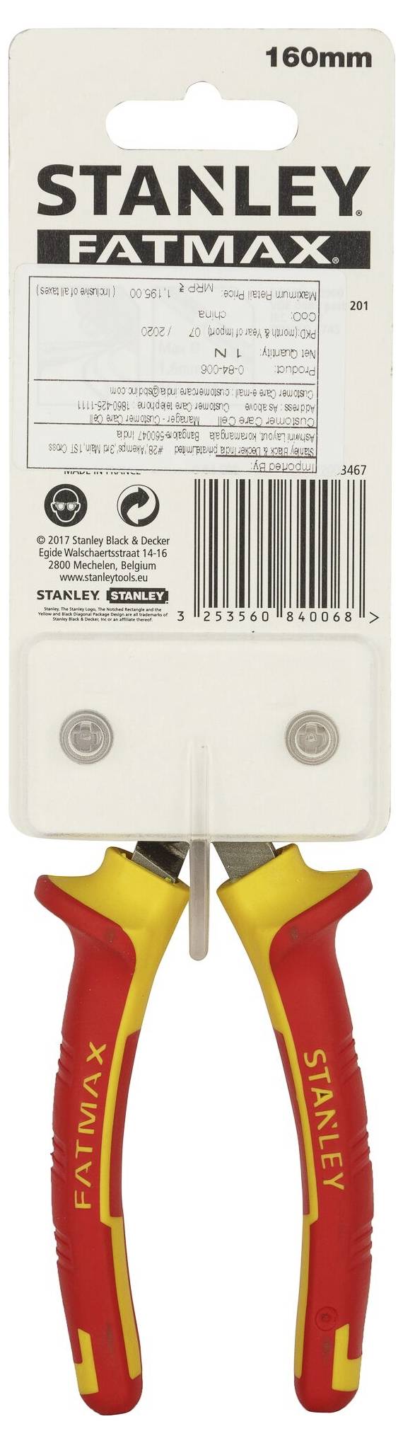 STANLEY 0-84-006 Flachrundzange 160 mm