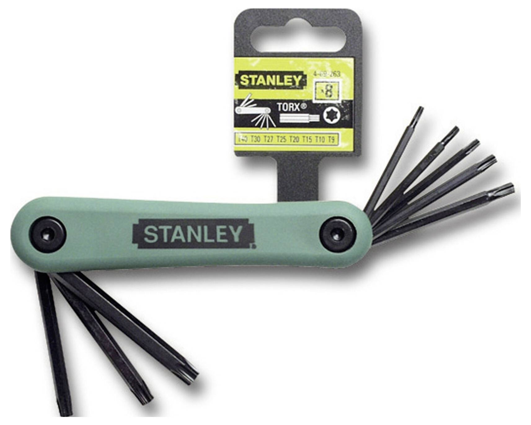 STANLEY Winkelschraubendreher-Set T 9, T 10, T 15, T 20, T 25, T 27, T 30, T 40 8teilig