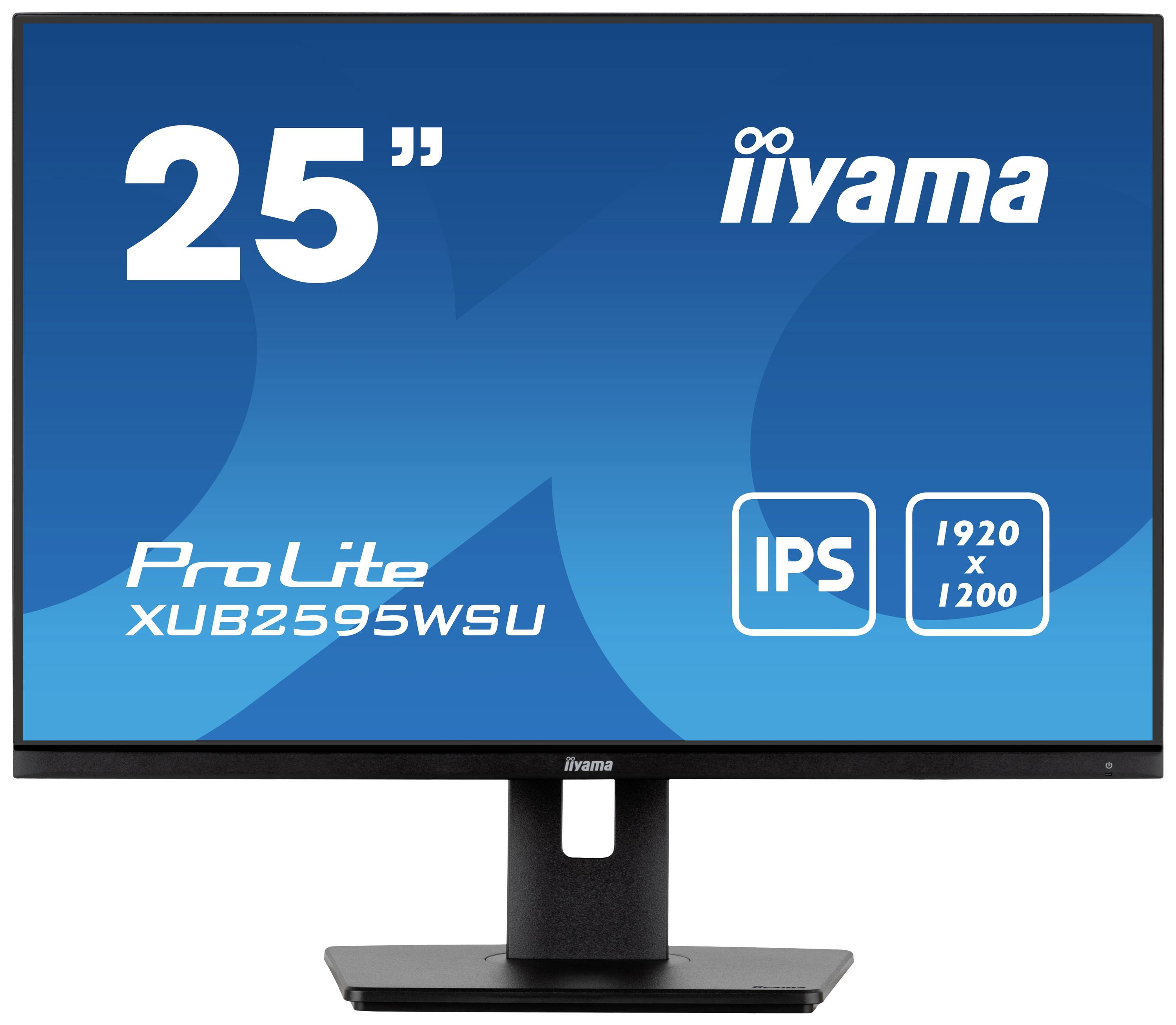Iiyama Prolite XUB2595WSU-B5 LED-Monitor EEK F (A - G) 63.5 cm (25 Zoll) 1920 x 1200 Pixel 16:10 4 ms HDMI®, DisplayPort, Kopfhörer (3.5 mm Klinke)