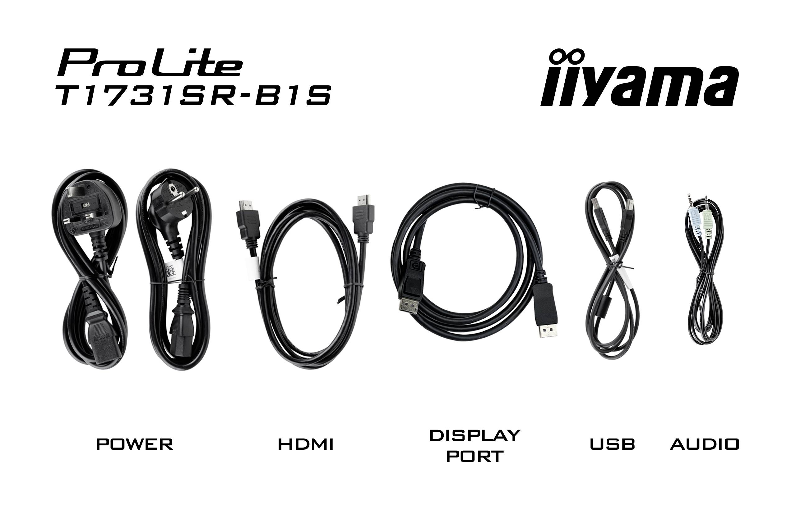 Iiyama 17" Resistive Touchscreen-Monitor EEK: E (A - G) 43.2cm (17 Zoll) 1280 x 1024 Pixel 5:4 5 ms HDMI®, DisplayPort, VGA TN LCD