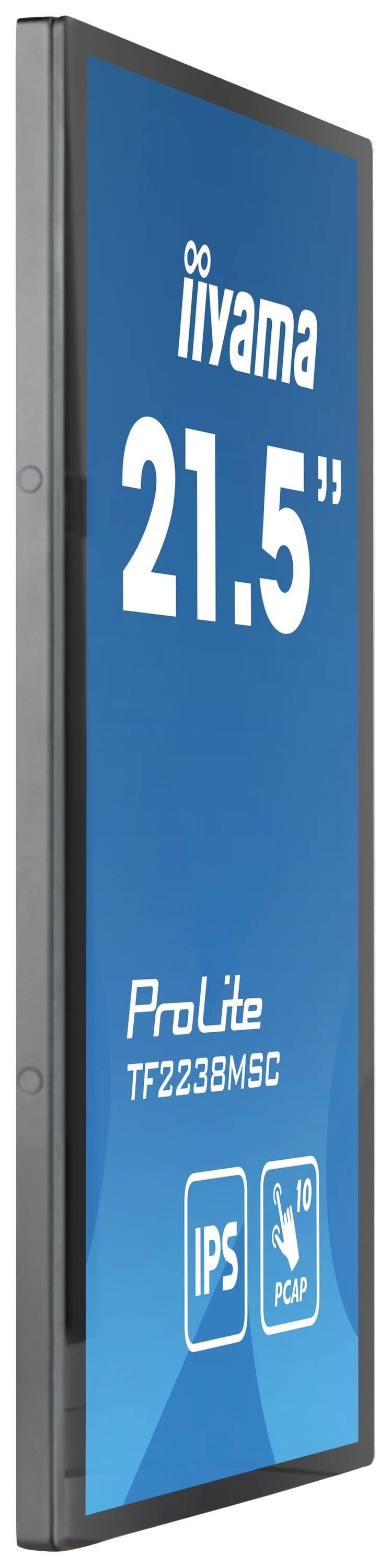 Monitor im Hochformat mit der Aufschrift 'iiyama 21,5