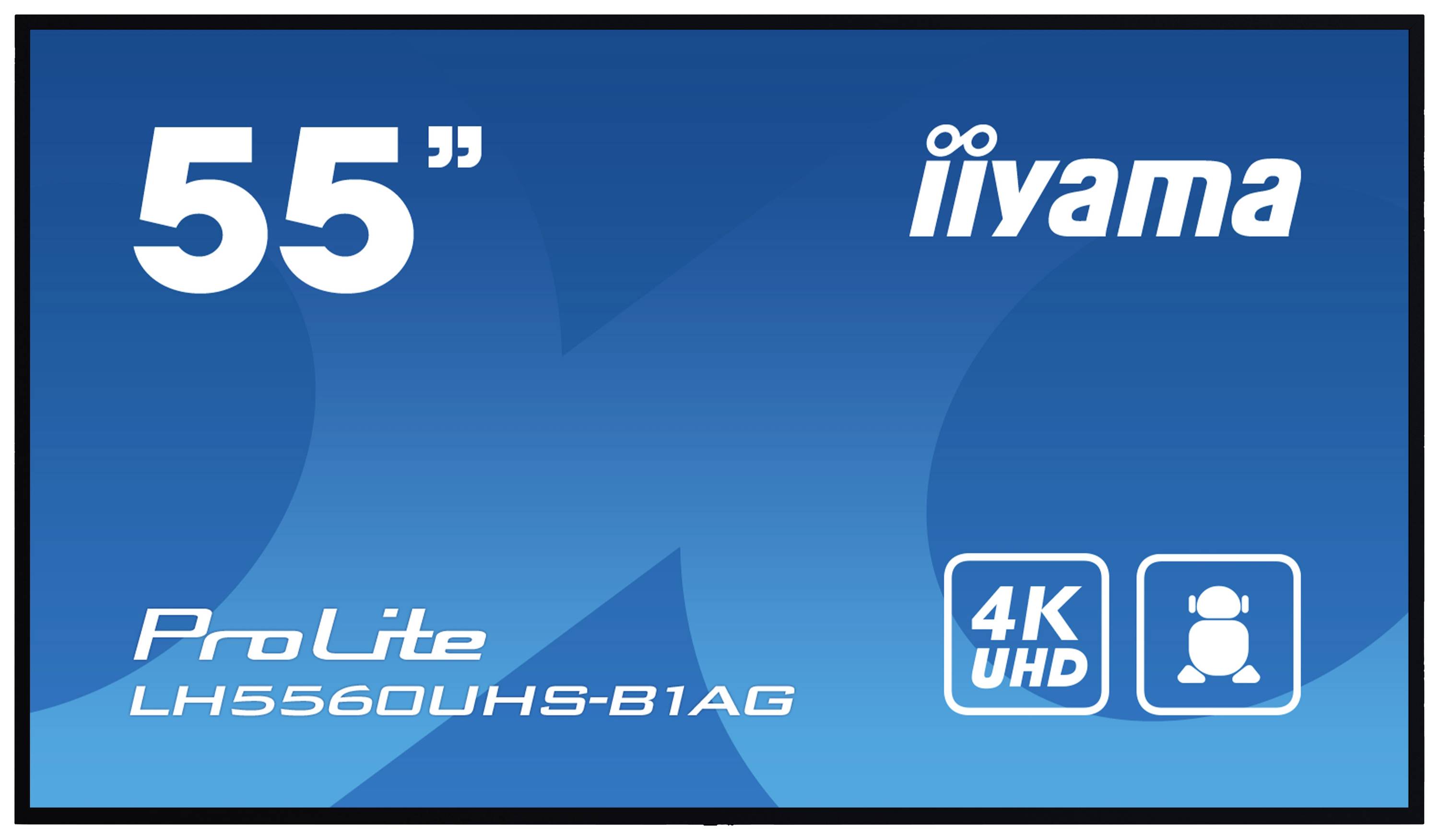 55 Zoll iiyama ProLite LH5560UHS-B1AG Display, 4K UHD.