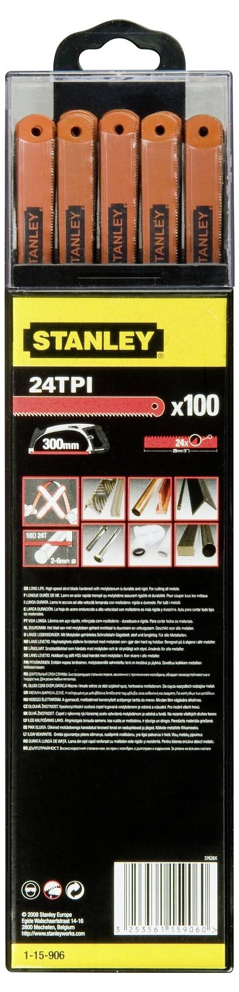 STANLEY Metallsaegeblatt HSS 300mm 24Zaehne 1-15-906