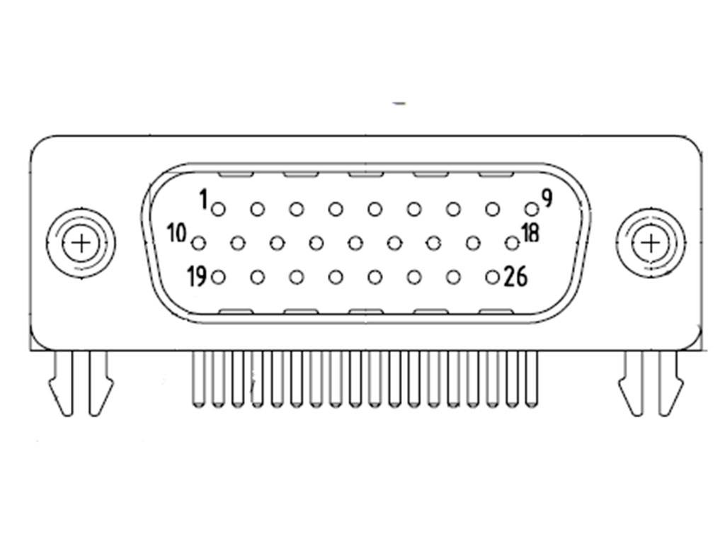Ein Diagramm eines DVI-I Anschlusses zeigt eine rechteckige Form mit 24 vertikalen Pins in drei Reihen und 4 seitlichen Pins.