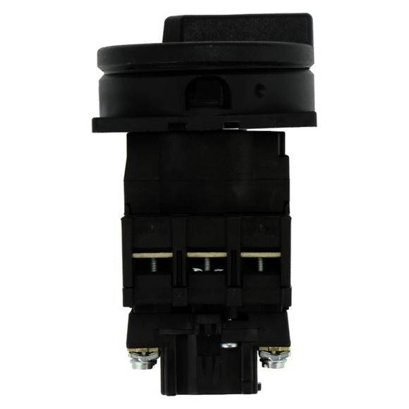 Ein schwarzer elektrischer Schalter in rechteckiger Form, geeignet für den Einbau in Fahrzeuginnenräume.