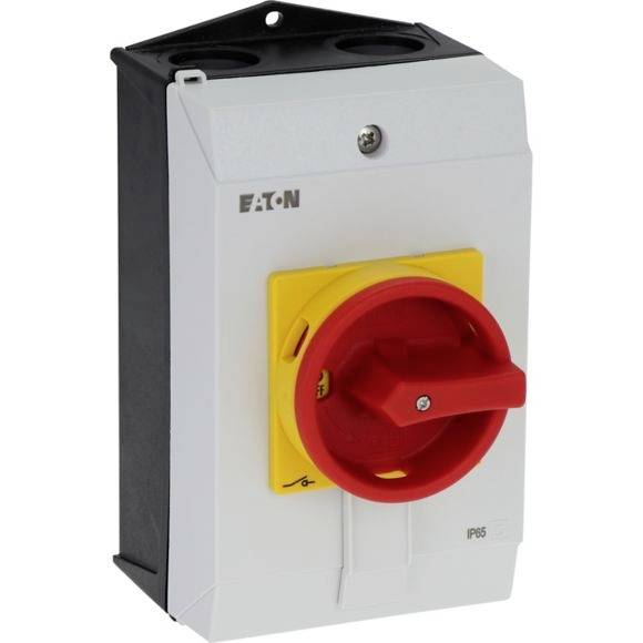 Eaton P1-40/I2/SVB EIN-AUS-Schalter mit NOT-Aus-Schalter 40A 690V 1 x 90° Grau, Schwarz, Rot, Gelb 1St.