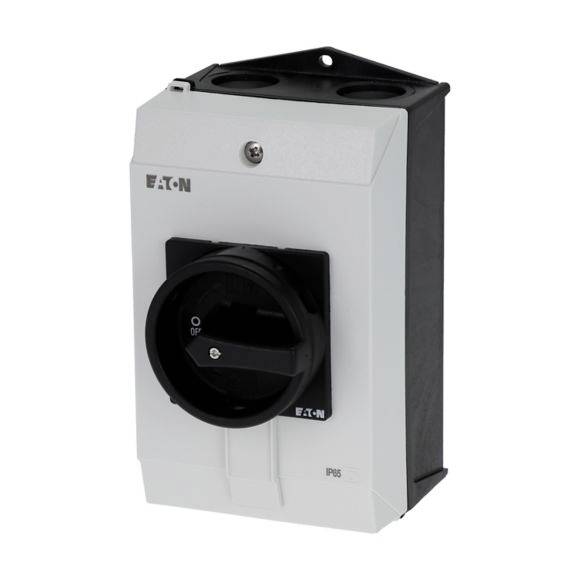 Eaton P1-40/I2/SVB-SW/HI11 EIN-AUS-Schalter mit NOT-Aus-Schalter, verriegelbar 40A 690V 1 x 90° Grau, Schwarz 1St.