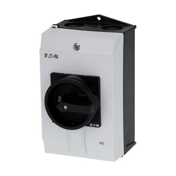 Eaton P1-40/I2/SVB-SW/N EIN-AUS-Schalter mit NOT-Aus-Schalter, verriegelbar 40A 690V 1 x 90° Grau, Schwarz 1St.