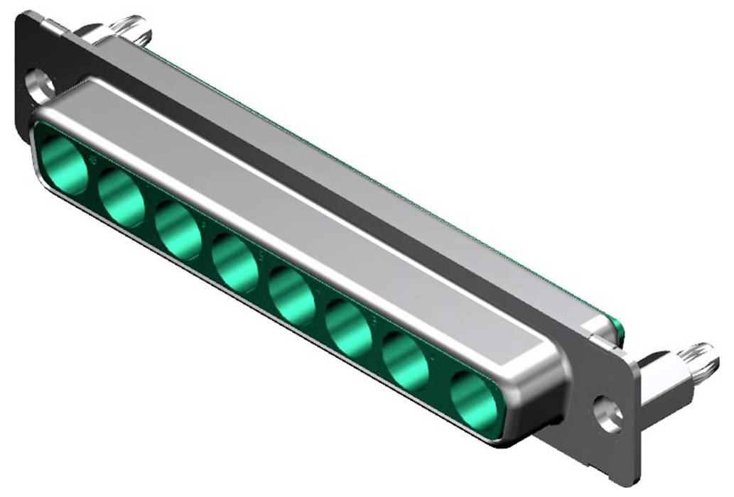 Ein weißer zweipoliger Elektrostecker, dargestellt mit offener Konstruktion, die die Sichtbarkeit der Verbindungen im Inneren ermöglicht.