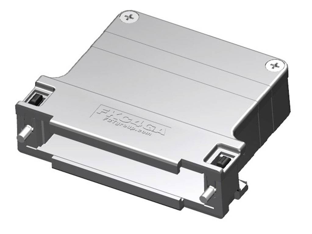 Metallene Montagehalterung mit vier Schraublöchern und 'Fix' Prägung auf der Oberfläche.