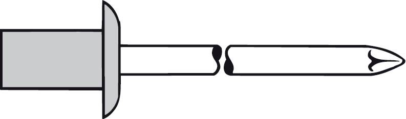 Gesipa 1433448 Dicht-Blindniete Stahl nicht rostend Aluminium 500St.