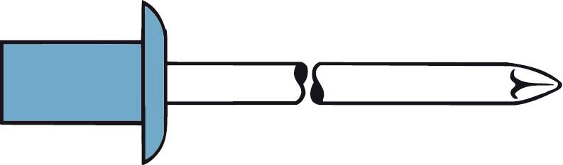 Gesipa 1433452 Dicht-Blindniete Stahl nicht rostend Edelstahl 500St.