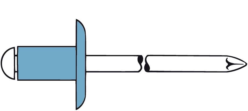 Gesipa 1433643 Blindniete Edelstahl Edelstahl 200St.